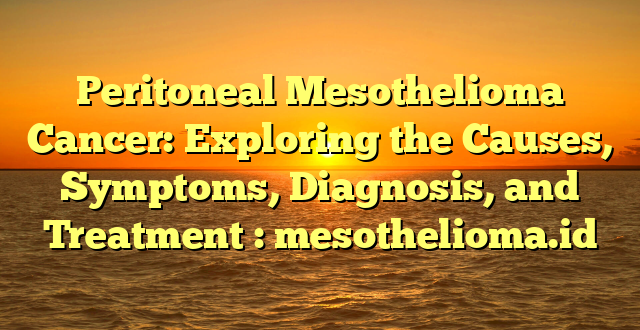 Peritoneal Mesothelioma Cancer: Exploring the Causes, Symptoms, Diagnosis, and Treatment : mesothelioma.id